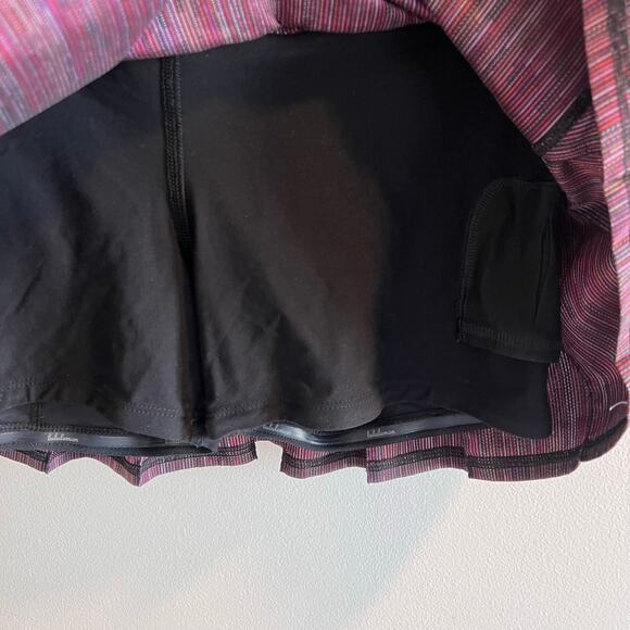 Lululemon Run Pace Setter Skirt Wee Are From Space Black March Multi Size 6 - Picture 6 of 13